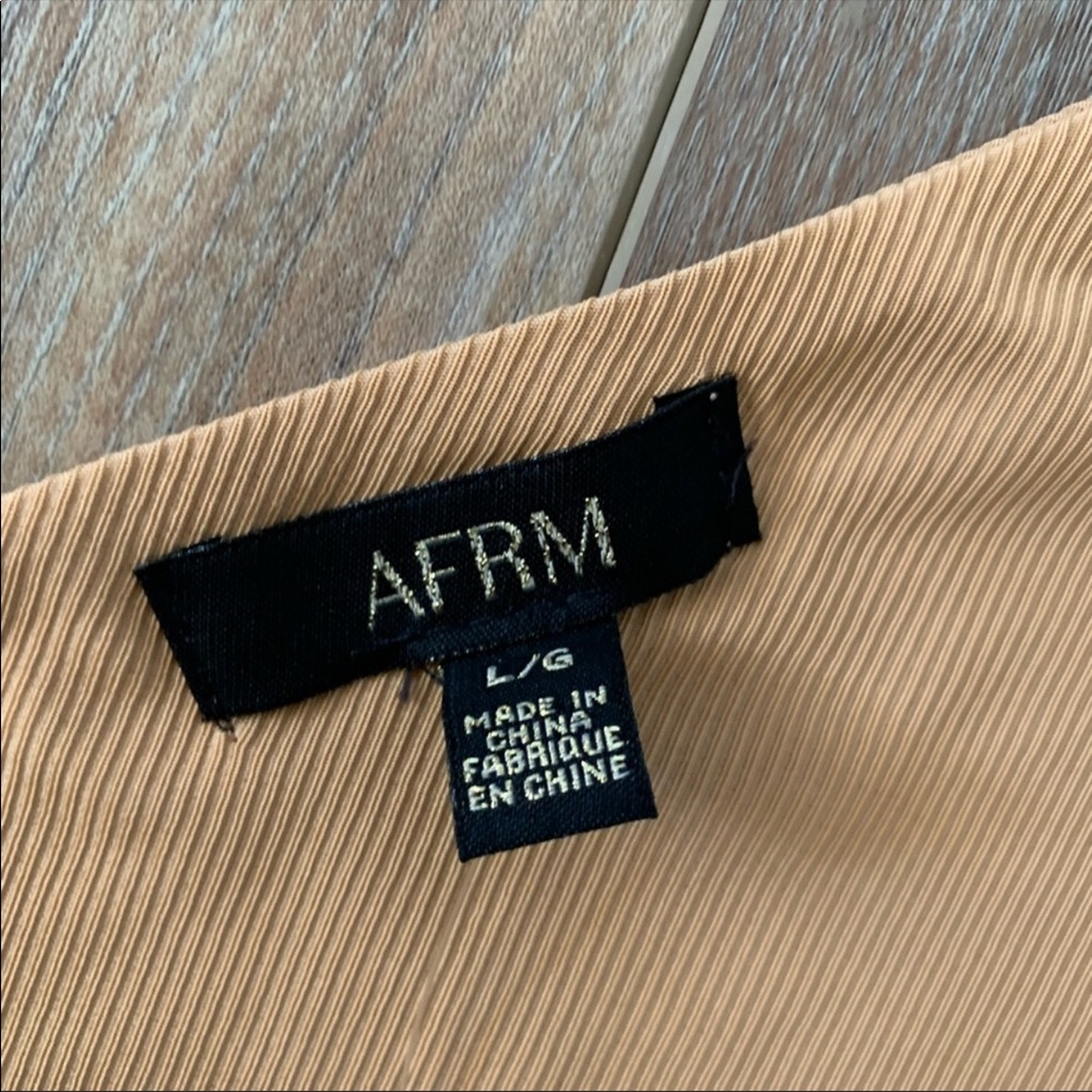 AFRM Designer One-Shoulder Tan Women's Top - Picture 4 of 4